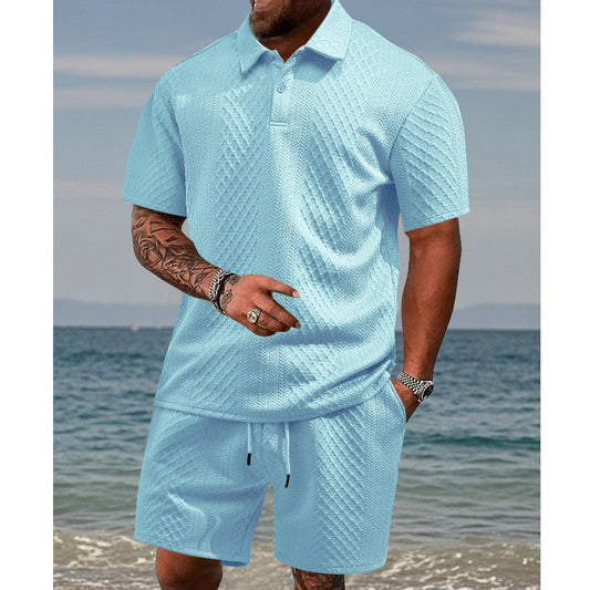 🕺50% OFF! Men's Diamond Print 2-Piece Set – Breathable comfort, easy quick style 🩳☀️【Limited Offer】