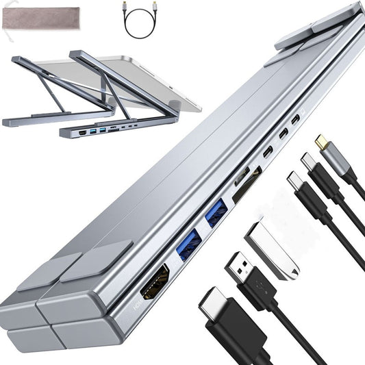 💐60% OFF ! Laptop Stand with USB-C Hub – Save Desk Space 📦🖥️【Exceptional Price】