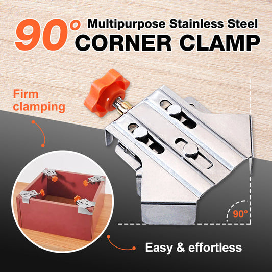 🔧 50% OFF NOW! 📐 Stainless Steel 90° Corner Clamp – Stable, Accurate & Portable – For Woodworking & DIY Projects 🛠️