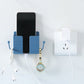 📦 2026 Sale — Over 16,200 Sold! 🔌 Wall-Mounted Storage Box – Phone Charging Holder, Remote Control Organizer & Dual Side Hooks 🏠