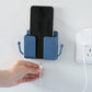 📦 2026 Sale — Over 16,200 Sold! 🔌 Wall-Mounted Storage Box – Phone Charging Holder, Remote Control Organizer & Dual Side Hooks 🏠