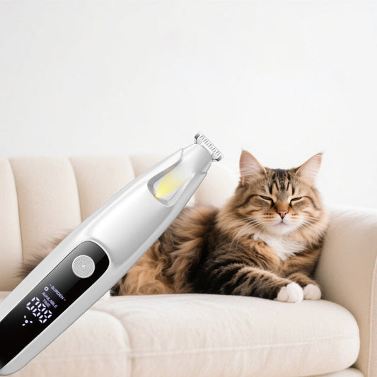 🐾 50% OFF NOW! ✂️ Precision Pet Paw Trimmer with LED Light – Ceramic Safe Blade, Quiet Motor & Fully Washable for Stress-Free Grooming ✨