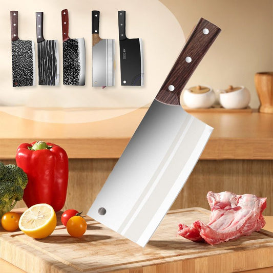 🍴🔥 50% OFF! 🔪2026 HOT SALE Hand Forged High Carbon Steel Chef Knife – Anti-Rust Multi-Purpose Kitchen Cleaver.