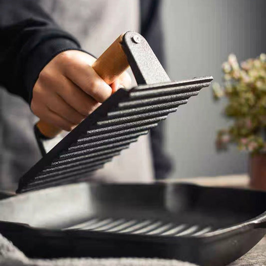 🥩 LIMITED‑TIME 50% OFF! 🔥 17,452 Sold – Cast Iron Steak & Burger Press – Perfect Grill Marks, Even Cooking & Wooden Handle 🍔