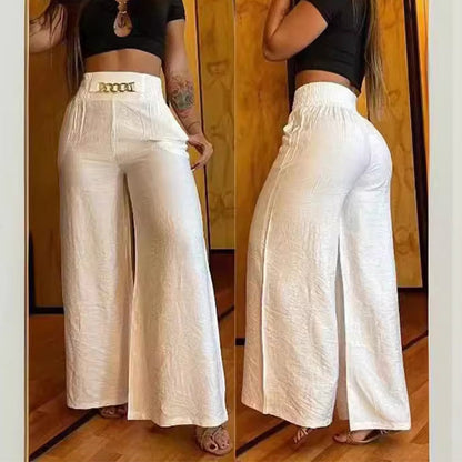 🆕 2026 NEW CHIC | Belt-Accent Wide Leg Pants | Versatile Staple 🔥【50% OFF】