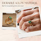 📢📢60%  OFF !! ⏰Green Synthetic Crystal Ring with Intricate Leaf