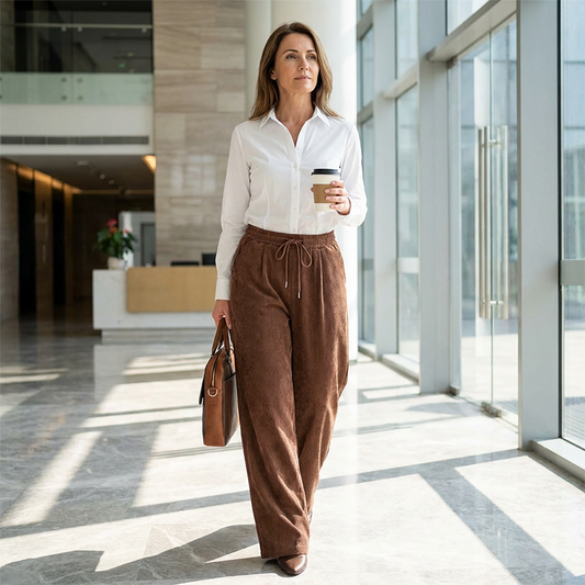 ✨💖 Retro-Chic Vibe | High-Waist Corduroy Trousers | Textured & Relaxed Fit 🕶️【-60%】