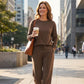 😌 Effortless Lounge Luxe | Long Sleeve Top & Pants Set | All-Day Comfort Combo ✨【Free Shipping】
