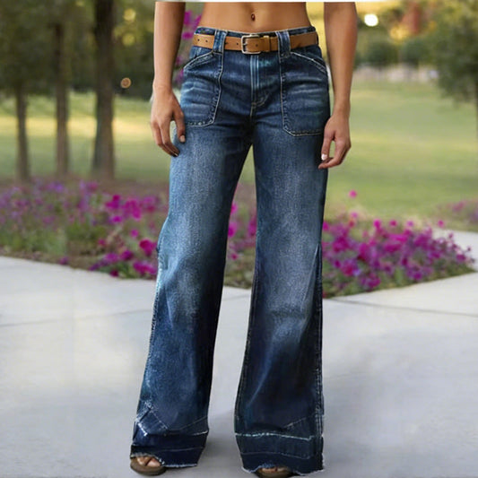 👖 Versatile Staple | Pocket Detail Flare Jeans | Day to Night Outfit 🌈【-50% Off】