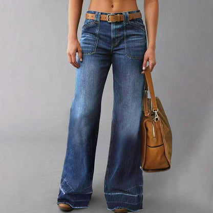 👖 Versatile Staple | Pocket Detail Flare Jeans | Day to Night Outfit 🌈【-50% Off】