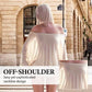 👗💐60% OFF! Off-Shoulder Pleated Skirt – Flattering cut for every body shape ✨💃【Limited Offer】