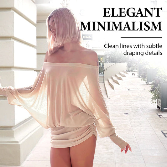 👗💐60% OFF! Off-Shoulder Pleated Skirt – Flattering cut for every body shape ✨💃【Limited Offer】