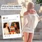 👗💐60% OFF! Off-Shoulder Pleated Skirt – Flattering cut for every body shape ✨💃【Limited Offer】