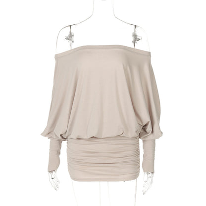 👗💐60% OFF! Off-Shoulder Pleated Skirt – Flattering cut for every body shape ✨💃【Limited Offer】