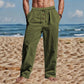 👖 60% OFF NOW! ✨ Men's Casual Drawstring Pants – Breathable linen & loose fit – Decorative buttons, perfect for everyday wear or warm days 🍂