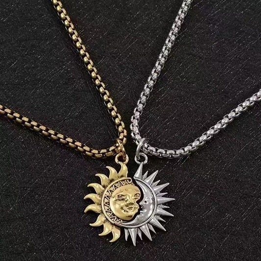 ✨ Balanced in Asymmetry | Gold & Silver Sun-Moon Pendant ⚖️【Limited Edition】