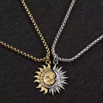 ✨ Balanced in Asymmetry | Gold & Silver Sun-Moon Pendant ⚖️【Limited Edition】