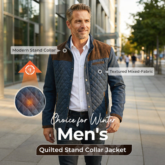 ⛷️ Outdoor-Ready Style | Quilted Utility Jacket with Stand Collar | Lightweight & Multi-Season 🎯【-50% Off】