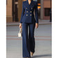📢📢60% OFF !!!⏰Women's Pinstripe Double-Breasted Suit Set