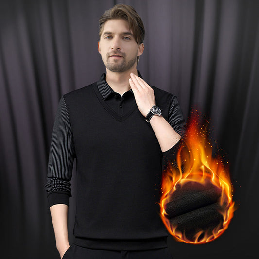 🔥 2026 TOP SALE | 2-in-1 Knit Shirt for Men – Smart Illusion Style 💎【50% OFF】