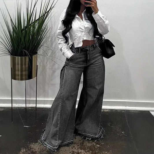 💫 2026 Favorite | Oversized Wide-Leg Jeans | High-Waist for Every Look 📸【Viral 2026】