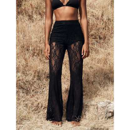 ✨ 2026 New Arrival | High-Waisted Lace Flare Pants | Instantly Slimming Look 🌹【-50% OFF】