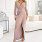💐50% OFF ! Everyday Elegance Dress – Deep V-Neck, Perfect for Office or Dinners 🌹💼【Flash Sale】