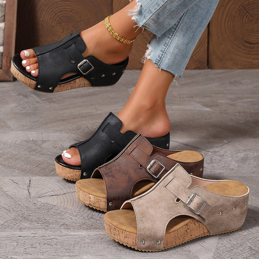 💐50% OFF ! Woven Platform Sandals – Chic & Stable All Day Long 🌺💃【Flash Sale】