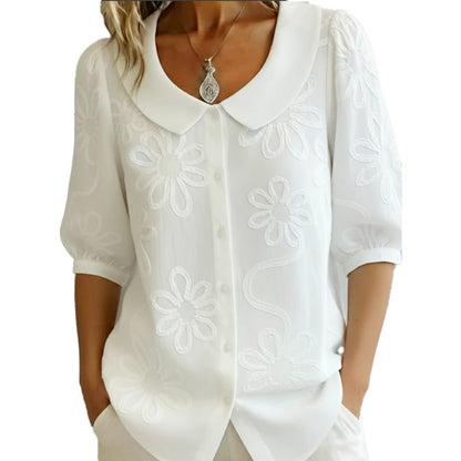 💐50% OFF ! Lightweight Floral Print Shirt – Soft & Versatile for Any Occasion ☁️👚【Flash Sale】