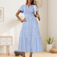 💐50% OFF ! Smocked Maxi Dress – Great for Travel & Summer Strolls ☀️🧳【Flash Sale】