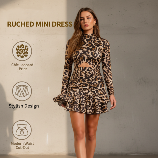 🥳2026 HOT SALE🥳💞50K+ SOLD!👵💃 50% OFF! Ruched Mini Dress – Playful Length, Perfect for Dinners or Nights Out 🍽️💃【Grab Yours!】