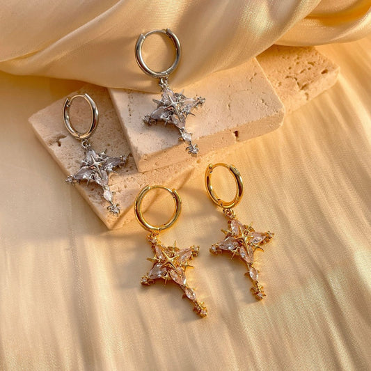 💐50% OFF ! Cross Jewelry Set – Necklace + Earrings, Brilliant Sparkle 💎👑【Exceptional Price】