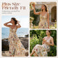 💐60% OFF ! Plus Size Floral Midi Dress – Lightweight & Perfect for Spring 🌸🌿【Limited Offer】