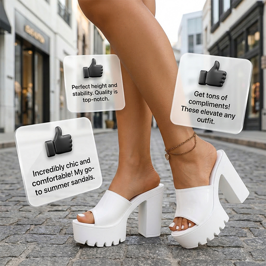 💐50% OFF ! Platform Slip-On Sandals – Bold Style Statement 🔥👗【Limited Stock】