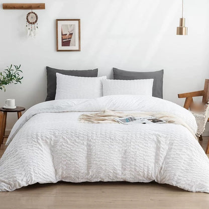 💐50% OFF ! Seersucker Bedding Set – Refined Fabric, Hotel‑Like Comfort 🌟🛏️【Exclusive Offer】
