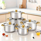 💐50% OFF ! 5-Piece Cookware Set with Glass Lids – Watch Your Cooking 👀✨【Limited Offer】