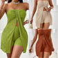 🔥2026 New Style🔥Flattering Split Hem Strapless Matching Set – Ready for Daily & Vacation! ✨
