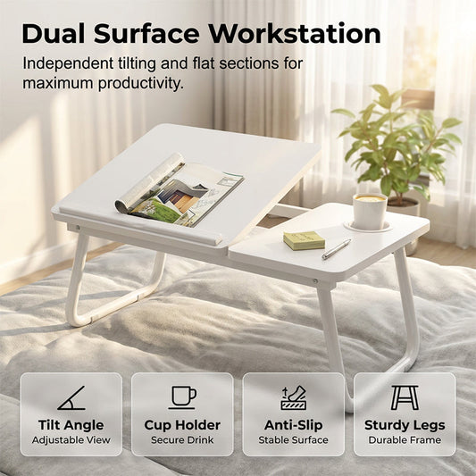 💐50% OFF ! Foldable Lap Desk for Bed & Couch – Great for Work or Cozy Meals 💻🍽️【Exceptional Price】