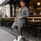 💐50% OFF ! Mandarin Collar Tunic & Pants Set – Modern & Elegant Fit 👔✨【Limited Offer】