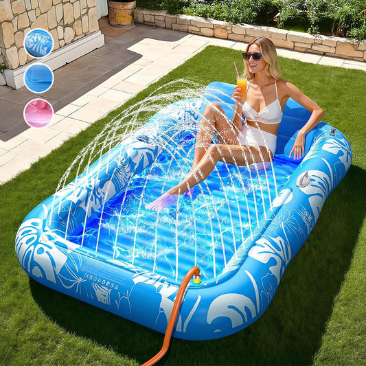 💐50% OFF ! Inflatable Lounge for Pool & Beach – Comfortable with Built-in Headrest 🏊☀️【Limited Offer】
