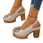 💐50% OFF ! Buckle Heeled Sandals – Comfortable & Versatile for Any Occasion 🌸💃【Limited Offer】