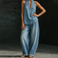 💐50% OFF ! Halter Top & Wide-Leg Pants Set – Everyday Elegance 💃✨【Limited Offer】