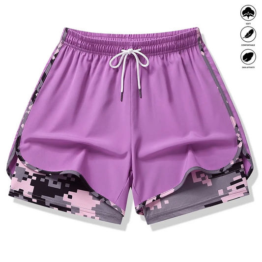 💐50% OFF NOW! 2-in-1 Shorts with Side Pockets – Breathable Fabric & Camo Liner 👟👜【Limited Offer】