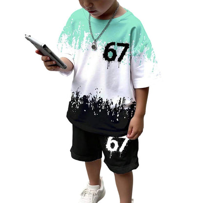 💐60% OFF! Kids‘ Shorts & T-Shirt Set – Breathable Fabric, Perfect for Running & Jumping 🤸‍♂️🌞【Flash Sale】