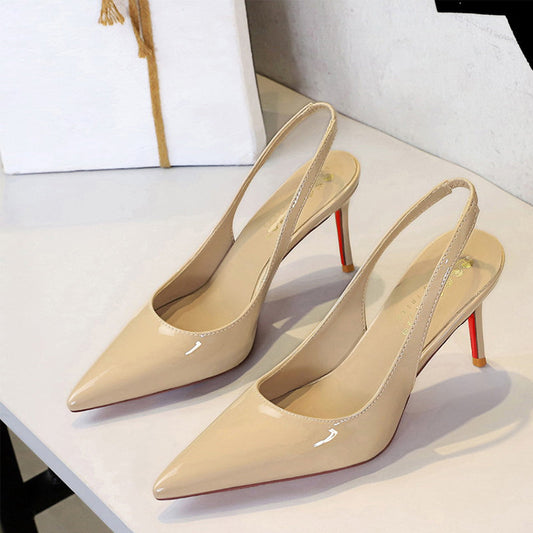 💐50% OFF ! Patent Leather Slingback Heels – Perfect Fit & Bold Style 👡🌟【Limited Offer】
