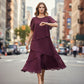 💐50% OFF ! Elegant Dress with Flutter Sleeves – Versatile & Comfortable for Daily Wear 🌿🌟【Limited Offer】