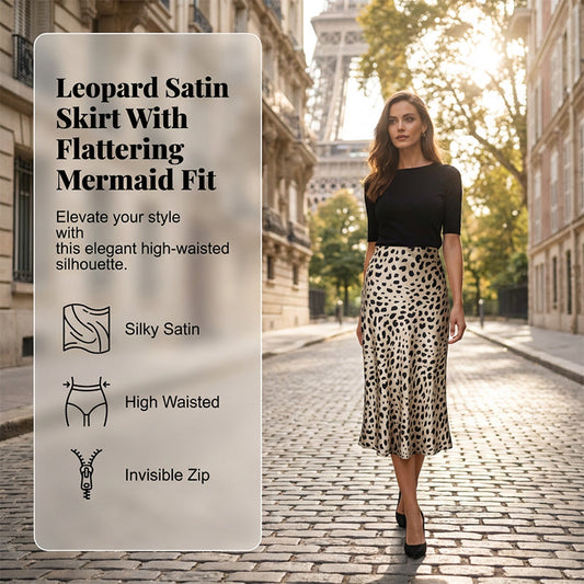 💐 60% OFF ! Leopard Midi Skirt – Perfect for Your Getaway 🌴☀️【Irresistible Look】