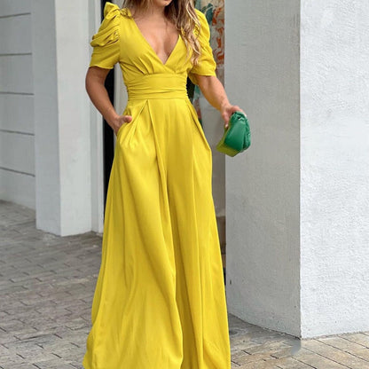 💐50% OFF ! Casual Vacation Jumpsuit – Boho Style, Lightweight & Wide Leg 🏖️🍹【Exceptional Price】