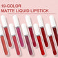 💐50% OFF ! 10Pcs Matte Waterproof Lip Gloss – 12H Long-Lasting Wear 💋⏳【Limited Stock】