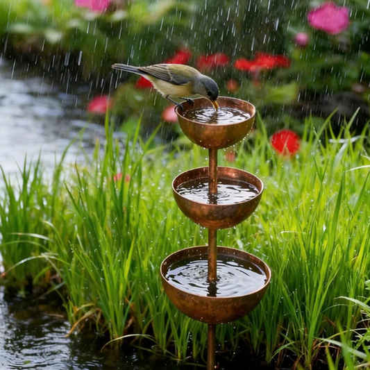 💐50% OFF ! 3-Tier Metal Bird Feeder – Anti-Tip Stable Design 🛡️🐦【Limited Offer】